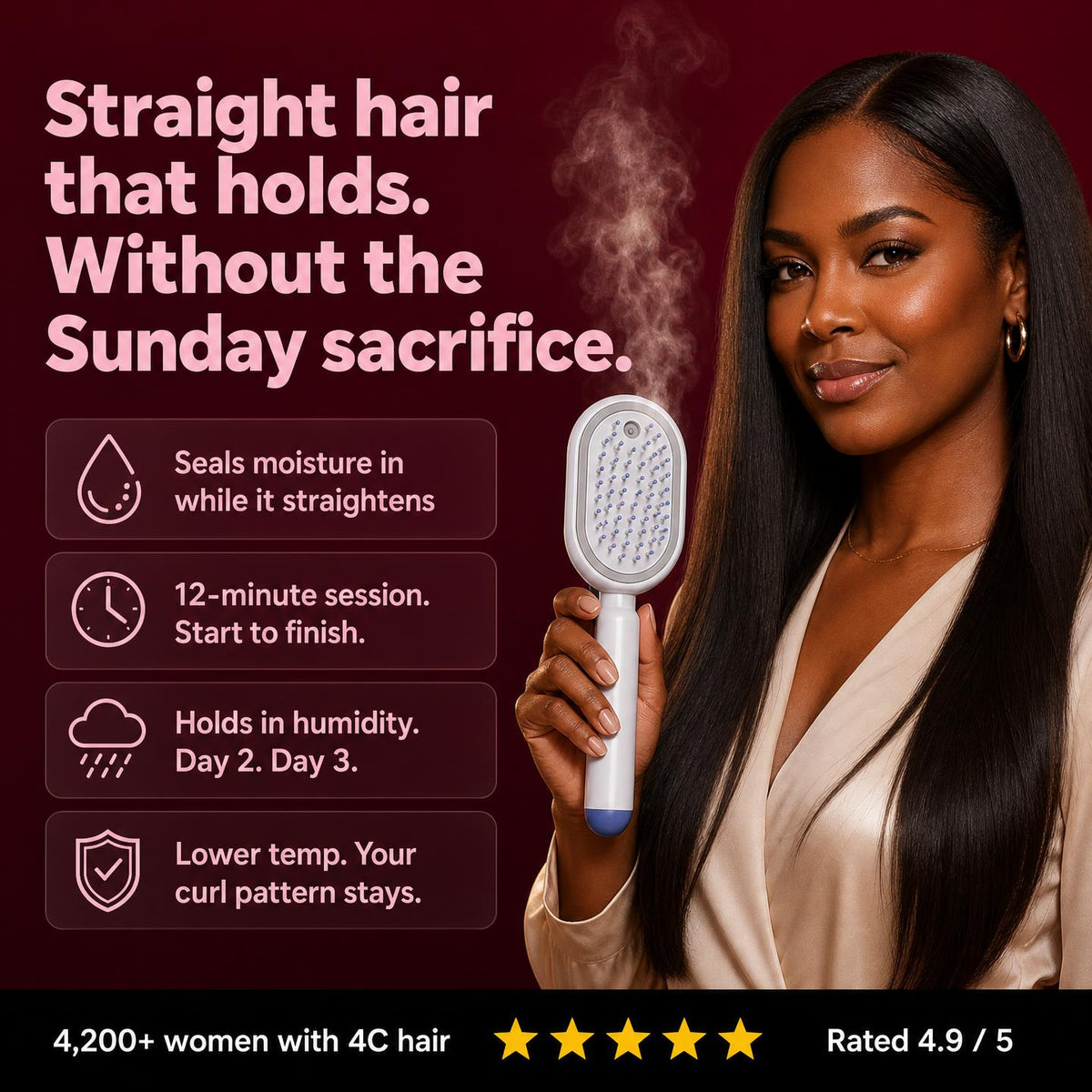 SteamCrown Pro- Built for 4C Hair